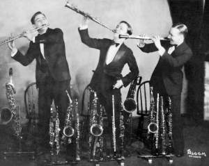 Pollack Reed Section c. 1927: Benny Goodman, Fud Livingston and Gil Rodin