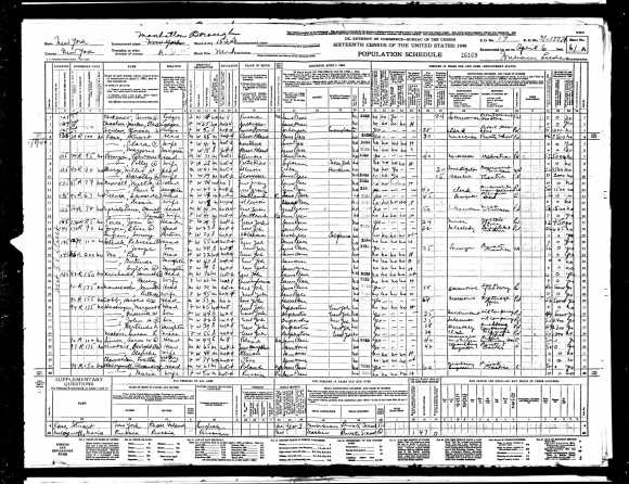 1940 US Census per AncestryDotCom